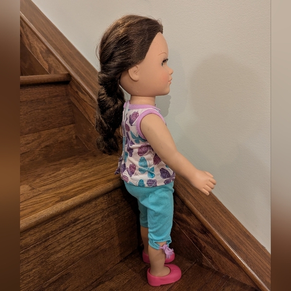 My Life Doll Green Eyes Brown Hair Purple Highlights - Picture 7 of 10